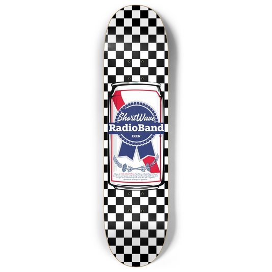 ShortWave RadioBand - Beer Can - 8" Skate Deck