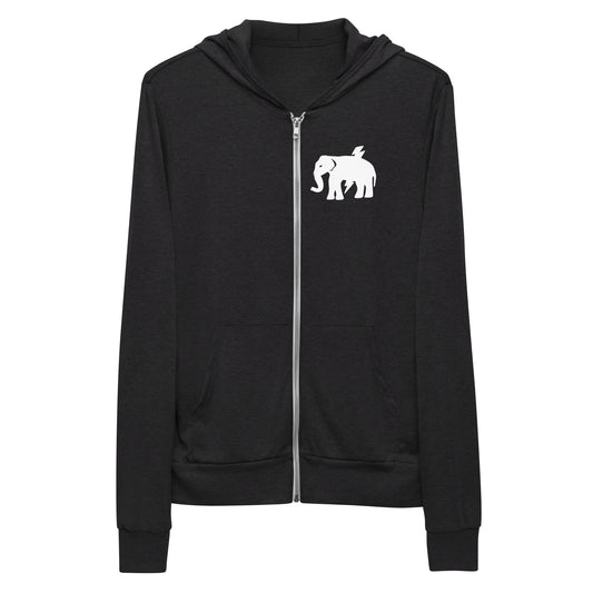 Elephant Back - OG Logo - Lightweight Unisex zip hoodie